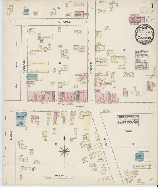 Sanborn Fire Insurance Map from Canton, St. Lawrence County, New York. (1884) – Historic Sanborn Fire Insurance Map Print