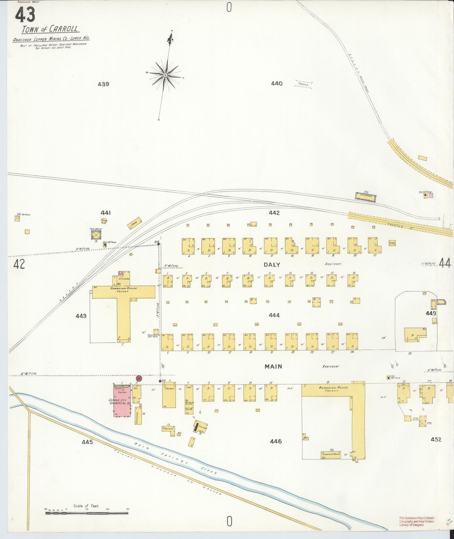 Sanborn Fire Insurance Map from Anaconda, Deer Lodge County, Montana (1903), Sheet #0042 - Complete Map Set gallery image, historic Sanborn map, vintage wall art, Montana Montana