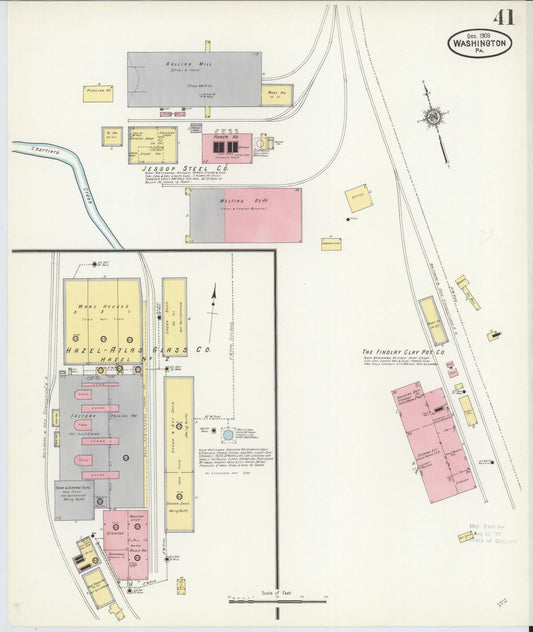 Sanborn Fire Insurance Map from Washington, Washington County, Pennsylvania (1909), Sheet #0041 - Historic Sanborn Fire Insurance Map Print, vintage old map wall art, antique decor, genealogy gift, Sanborn Fire Insurance Map from Washington Washington map