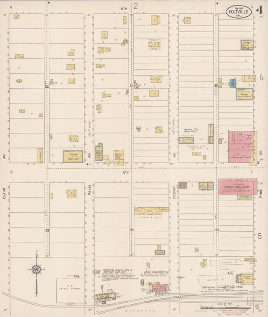Sanborn Fire Insurance Map from Holtville, Imperial County, California (1914), Sheet #0004 - Historic Sanborn Fire Insurance Map Print, vintage old map wall art, antique decor, genealogy gift, California California map
