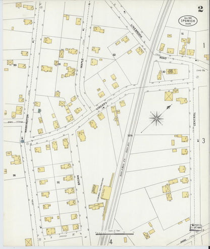 Sanborn Fire Insurance Map from Ipswich, Essex County, Massachusetts (1902), Sheet #0002 - Complete Map Set gallery image, historic Sanborn map, vintage wall art, Massachusetts Massachusetts