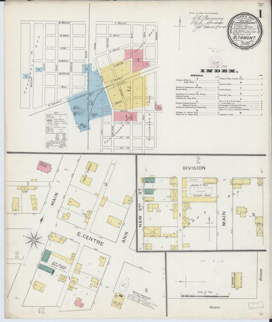 Sanborn Fire Insurance Map from Altamont, Effingham County, Illinois. (1893) – Map View