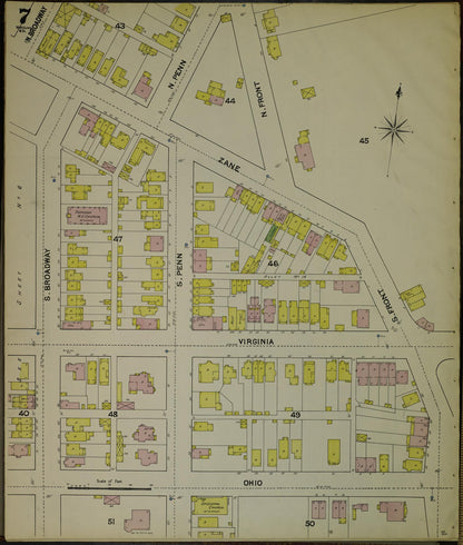 Sanborn Fire Insurance Map from Wheeling, Ohio County, West Virginia (1890), Sheet #0007 - Complete Map Set gallery image, historic Sanborn map, vintage wall art, West Virginia West Virginia