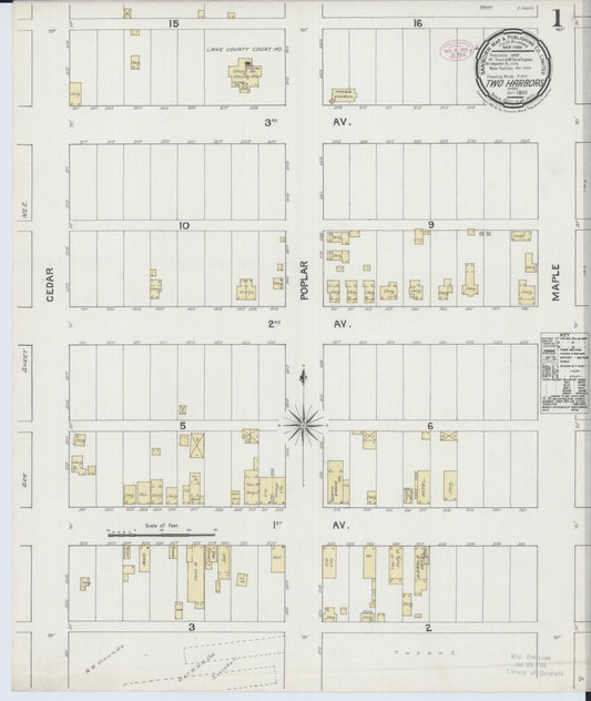 Sanborn Fire Insurance Map from Two Harbors, Lake County, Minnesota (1888), Sheet #0001