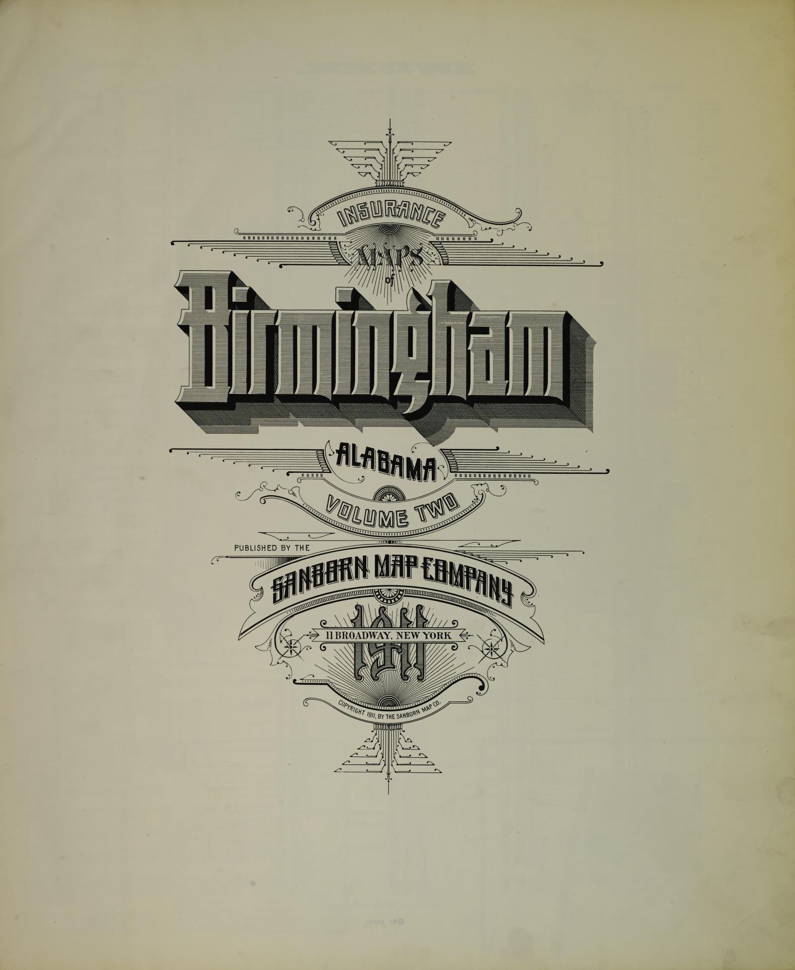 Sanborn Fire Insurance Map from Birmingham, Jefferson County, Alabama (1911), Sheet #0001 - Complete Map Set gallery image, historic Sanborn map, vintage wall art, Alabama Alabama