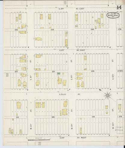 Sanborn Fire Insurance Map from Ashland, Ashland County, Wisconsin (1895), Sheet #0014 - Complete Map Set gallery image, historic Sanborn map, vintage wall art, Wisconsin Wisconsin