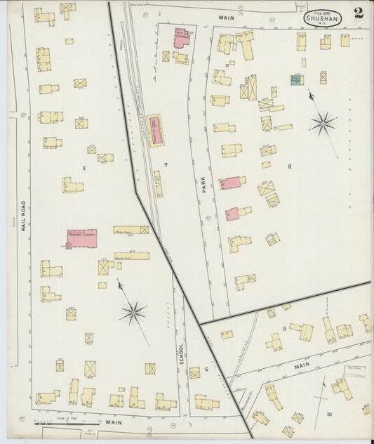 Sanborn Fire Insurance Map from Shushan, Washington County, New York (1895), Sheet #0002 - Historic Sanborn Fire Insurance Map Print, vintage old map wall art, antique decor, genealogy gift, New York New York map