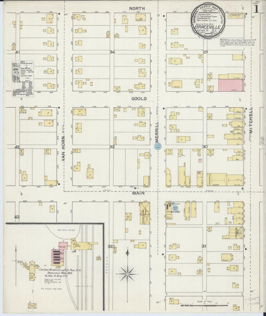 Sanborn Fire Insurance Map from Braceville, Grundy County, Illinois. (1892) – Map View