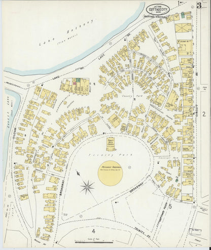 Sanborn Fire Insurance Map from Cottage City, Dukes County, Massachusetts (1898), Sheet #0003 - Complete Map Set gallery image, historic Sanborn map, vintage wall art, Massachusetts Massachusetts