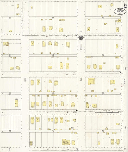 Sanborn Fire Insurance Map from Jerome, Jerome County, Idaho (1921), Sheet #0002 - Complete Map Set gallery image, historic Sanborn map, vintage wall art, Idaho Idaho