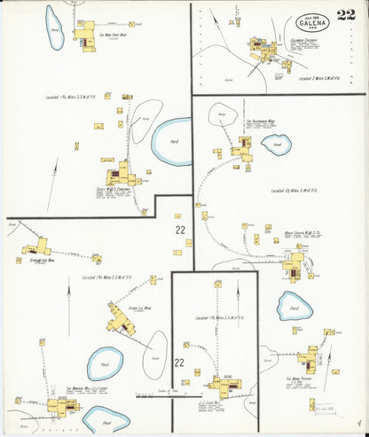Sanborn Fire Insurance Map from Galena, Cherokee County, Kansas (1900), Sheet #0022 - Complete Map Set gallery image, historic Sanborn map, vintage wall art, Kansas Kansas