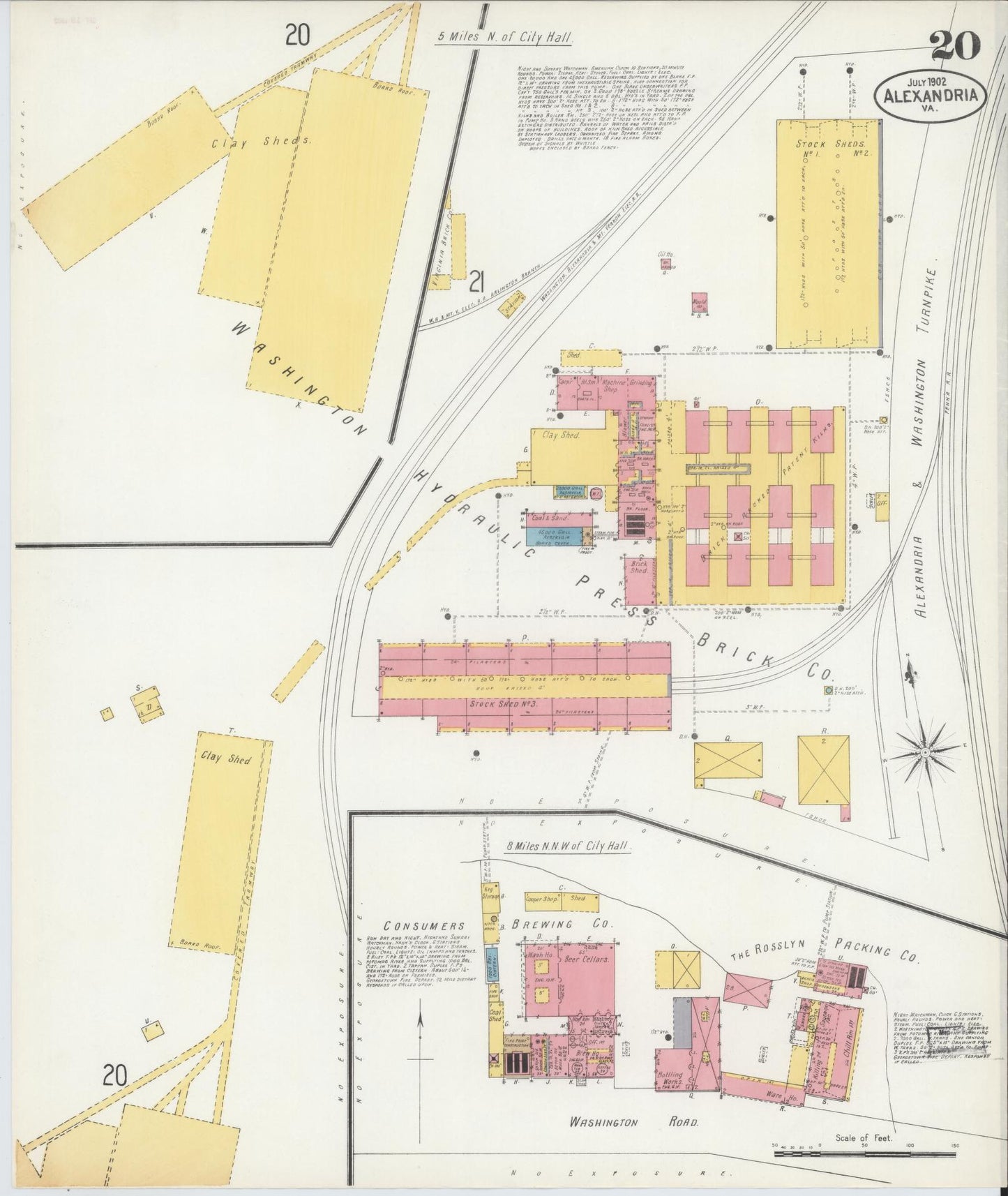 Sanborn Fire Insurance Map from Alexandria, Independent Cities, Virginia (1902), Sheet #0020 - Complete Map Set gallery image, historic Sanborn map, vintage wall art, Virginia Virginia