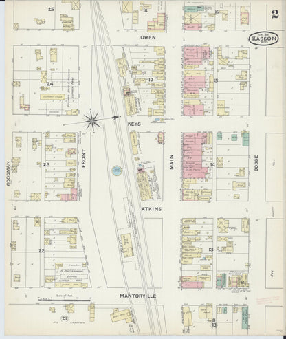 Sanborn Fire Insurance Map from Kasson, Dodge County, Minnesota (1891), Sheet #0002 - Complete Map Set gallery image, historic Sanborn map, vintage wall art, Minnesota Minnesota