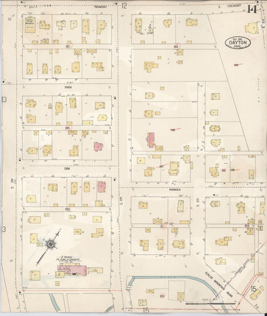 Sanborn Fire Insurance Map from Dayton, Columbia County, Washington (1943), Sheet #0014 - Historic Sanborn Fire Insurance Map Print, vintage old map wall art, antique decor, genealogy gift, Washington Washington map
