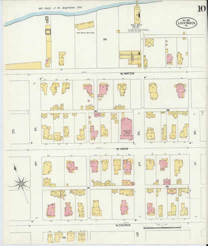Sanborn Fire Insurance Map from Lock Haven, Clinton County, Pennsylvania (1906), Sheet #0010 - Complete Map Set gallery image, historic Sanborn map, vintage wall art, Pennsylvania Pennsylvania