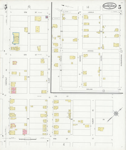 Sanborn Fire Insurance Map from Barnesboro, Cambria County, Pennsylvania (1930), Sheet #0005 - Complete Map Set gallery image, historic Sanborn map, vintage wall art, Pennsylvania Pennsylvania
