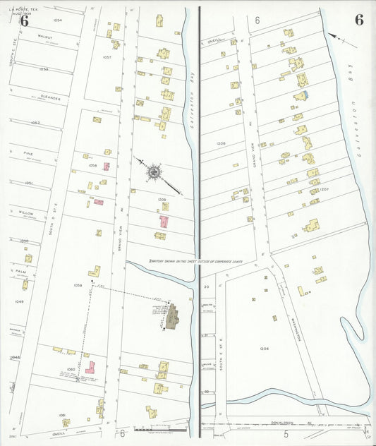 Sanborn Fire Insurance Map from La Porte, Harris County, Texas (1939), Sheet #0006 - Historic Sanborn Fire Insurance Map Print, vintage old map wall art, antique decor, genealogy gift, Texas Texas map