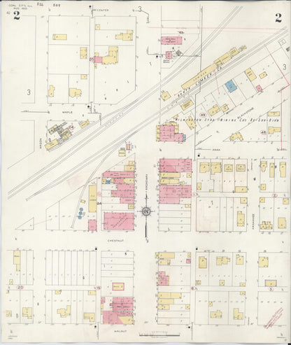 Sanborn Fire Insurance Map from Coal City, Grundy County, Illinois (1943), Sheet #0002 - Complete Map Set gallery image, historic Sanborn map, vintage wall art, Illinois Illinois