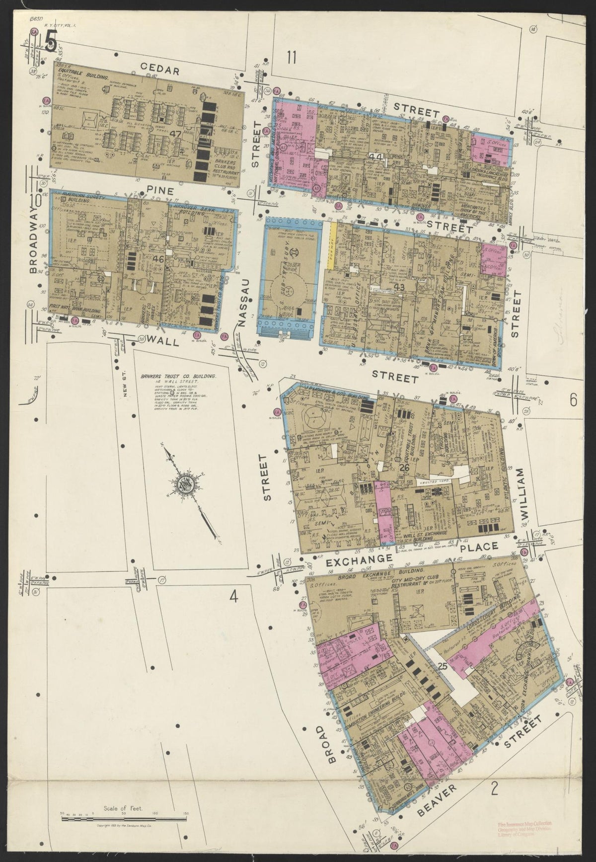 Sanborn Fire Insurance Map from New York, Bronx, Manhattan, New York (1923), Sheet #0005 - Historic Sanborn Fire Insurance Map Print, vintage old map wall art, antique decor, genealogy gift, New York New York map