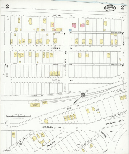 Sanborn Fire Insurance Map from Chester, Hancock County, West Virginia (1923), Sheet #0002 - Historic Sanborn Fire Insurance Map Print, vintage old map wall art, antique decor, genealogy gift, West Virginia West Virginia map