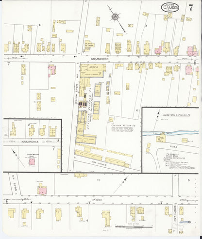 Sanborn Fire Insurance Map from Camden, Kent County, Delaware (1919), Sheet #0007 - Complete Map Set gallery image, historic Sanborn map, vintage wall art, Wyoming Wyoming