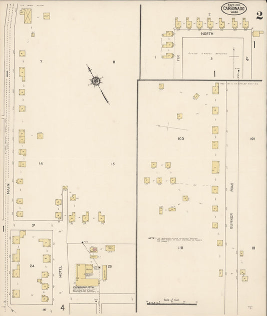 Sanborn Fire Insurance Map from Carbonado, Pierce County, Washington (1913), Sheet #0002 - Historic Sanborn Fire Insurance Map Print, vintage old map wall art, antique decor, genealogy gift, Washington Washington map
