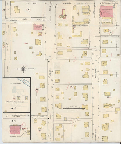Sanborn Fire Insurance Map from Jacksboro, Jack County, Texas (1942), Sheet #0004 - Historic Sanborn Fire Insurance Map Print, vintage old map wall art, antique decor, genealogy gift, Texas Texas map