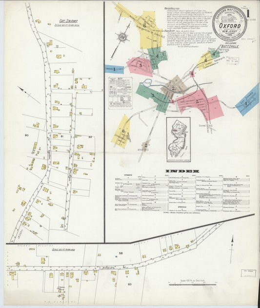 Sanborn Fire Insurance Map from Oxford, Warren County, New Jersey. (1915) – Historic Sanborn Fire Insurance Map Print