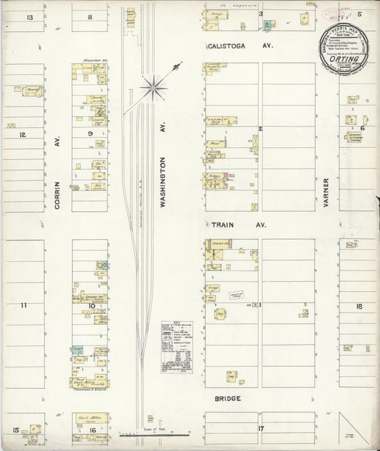Sanborn Fire Insurance Map from Orting, Pierce County, Washington (1890), Sheet #0001 - Historic Sanborn Fire Insurance Map Print, vintage old map wall art, antique decor, genealogy gift, Washington Washington map