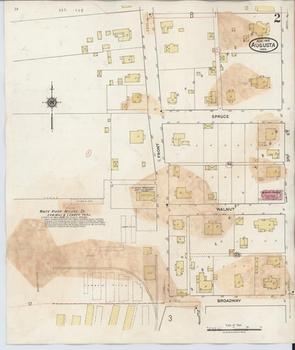 Sanborn Fire Insurance Map from Augusta, Woodruff County, Arkansas (1941), Sheet #0002 - Complete Map Set gallery image, historic Sanborn map, vintage wall art, Arkansas Arkansas