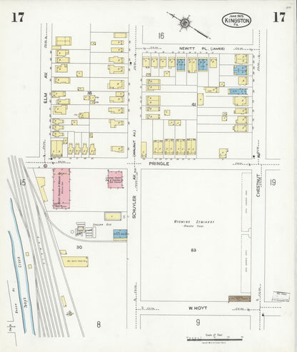 Sanborn Fire Insurance Map from Kingston, Luzerne County, Pennsylvania (1925), Sheet #0017 - Complete Map Set gallery image, historic Sanborn map, vintage wall art, Pennsylvania Pennsylvania