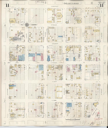 Sanborn Fire Insurance Map from Hobbs, Lea County, New Mexico (1950), Sheet #0011 - Complete Map Set gallery image, historic Sanborn map, vintage wall art, New Mexico New Mexico