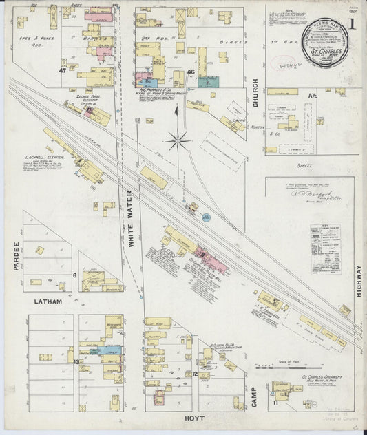 Sanborn Fire Insurance Map from Saint Charles, Winona County, Minnesota (1892), Sheet #0001