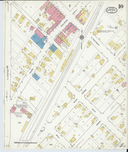 Sanborn Fire Insurance Map from Leipsic, Putnam County, Ohio (1916), Sheet #0010 - Complete Map Set gallery image, historic Sanborn map, vintage wall art, Ohio Ohio