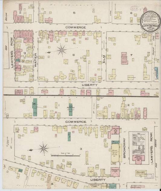 Sanborn Fire Insurance Map from Centreville, Queen Anne's County, Maryland. (1885) – Historic Sanborn Fire Insurance Map Print