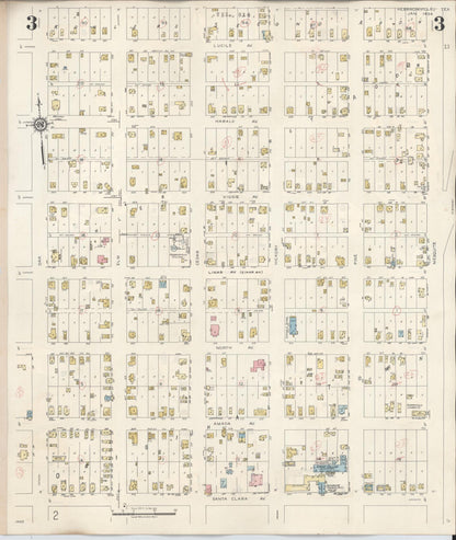 Sanborn Fire Insurance Map from Hebbronville, Jim Hogg County, Texas (1943), Sheet #0003 - Historic Sanborn Fire Insurance Map Print, vintage old map wall art, antique decor, genealogy gift, Texas Texas map