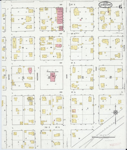 Sanborn Fire Insurance Map from Lewistown, Fulton County, Illinois (1919), Sheet #0006 - Complete Map Set gallery image, historic Sanborn map, vintage wall art, Illinois Illinois