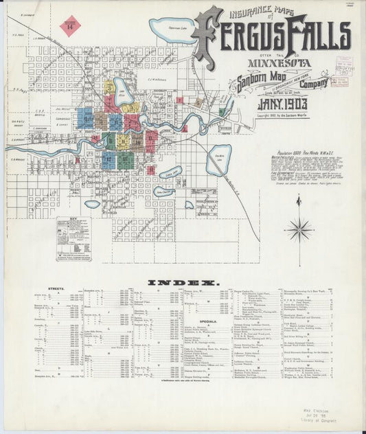 Sanborn Fire Insurance Map from Fergus Falls, Otter Tail County, Minnesota. (1903) – Map View