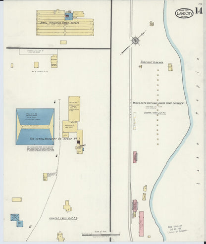 Sanborn Fire Insurance Map from Lake City, Wabasha County, Minnesota (1921), Sheet #0014 - Complete Map Set gallery image, historic Sanborn map, vintage wall art, Minnesota Minnesota