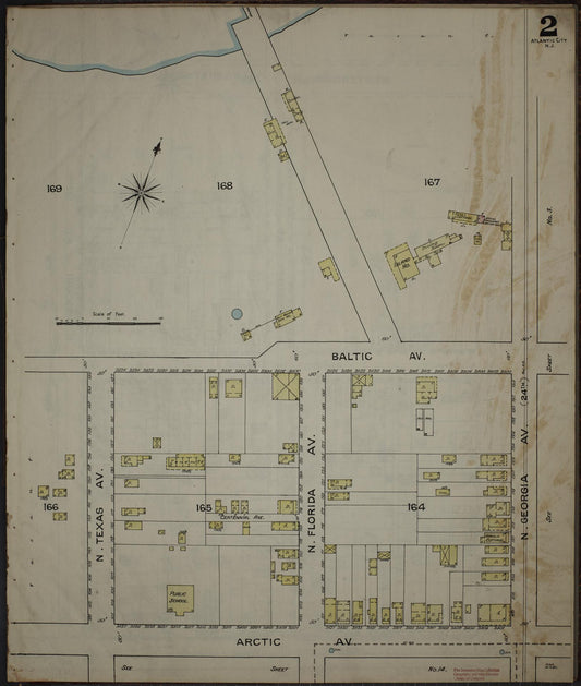 Sanborn Fire Insurance Map from Atlantic City, Atlantic County, New Jersey (1886), Sheet #0002 - Complete Map Set gallery image, historic Sanborn map, vintage wall art, New Jersey New Jersey