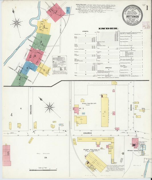 Sanborn Fire Insurance Map from Matawan, Monmouth County, New Jersey. (1908) – Historic Sanborn Fire Insurance Map Print