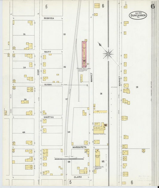 Sanborn Fire Insurance Map from Duncannon, Perry County, Pennsylvania (1904), Sheet #0006 - Historic Sanborn Fire Insurance Map Print, vintage old map wall art, antique decor, genealogy gift, Pennsylvania Pennsylvania map
