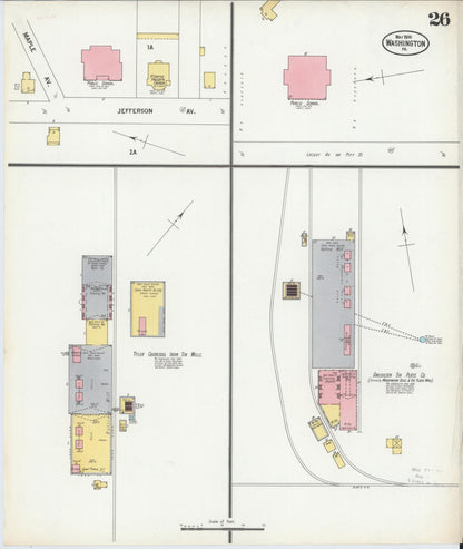 Sanborn Fire Insurance Map from Washington, Washington County, Pennsylvania (1900), Sheet #0026 - Complete Map Set gallery image, historic Sanborn map, vintage wall art, Sanborn Fire Insurance Map from Washington Washington