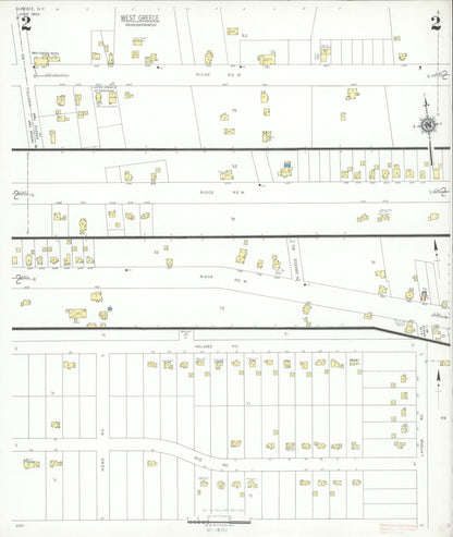 Sanborn Fire Insurance Map from Greece, Monroe County, New York (1942), Sheet #0002 - Complete Map Set gallery image, historic Sanborn map, vintage wall art, New York New York