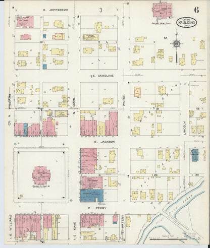 Sanborn Fire Insurance Map from Paulding, Paulding County, Ohio (1913), Sheet #0006 - Complete Map Set gallery image, historic Sanborn map, vintage wall art, Ohio Ohio
