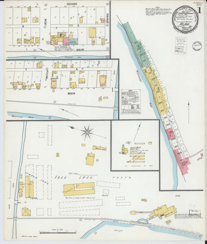 Sanborn Fire Insurance Map from Alma, Buffalo County, Wisconsin (1900), Sheet #0001 - Historic Sanborn Fire Insurance Map Print, vintage old map wall art, antique decor, genealogy gift, Wisconsin Wisconsin map