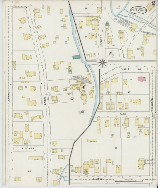 Sanborn Fire Insurance Map from Ellenville, Ulster County, New York (1894), Sheet #0002 - Complete Map Set gallery image, historic Sanborn map, vintage wall art, New York New York