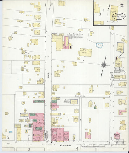 Sanborn Fire Insurance Map from Greenville, Muhlenberg County, Kentucky (1910), Sheet #0002 - Complete Map Set gallery image, historic Sanborn map, vintage wall art, Kentucky Kentucky