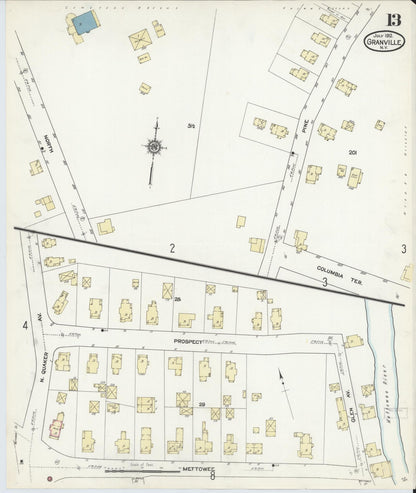 Sanborn Fire Insurance Map from Granville, Washington County, New York (1912), Sheet #0013 - Historic Sanborn Fire Insurance Map Print, vintage old map wall art, antique decor, genealogy gift, New York New York map
