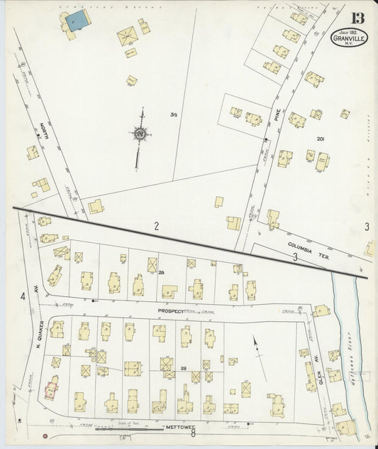 Sanborn Fire Insurance Map from Granville, Washington County, New York (1912), Sheet #0013 - Historic Sanborn Fire Insurance Map Print, vintage old map wall art, antique decor, genealogy gift, New York New York map
